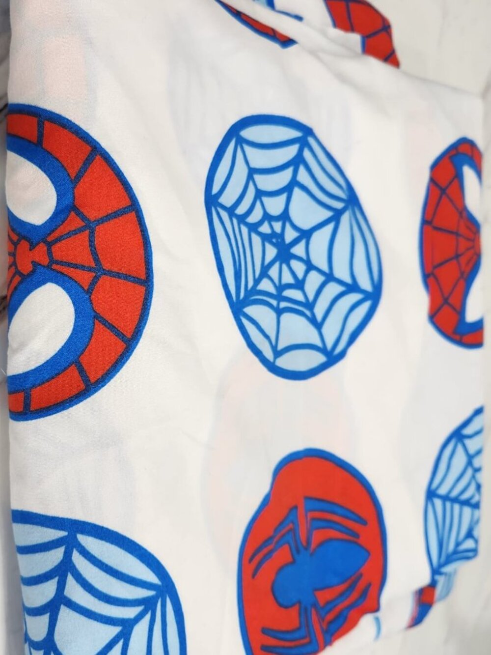 Marvel Spider-Man Double Queen Flat Sheet Kids Bedding Red Blue Web Print